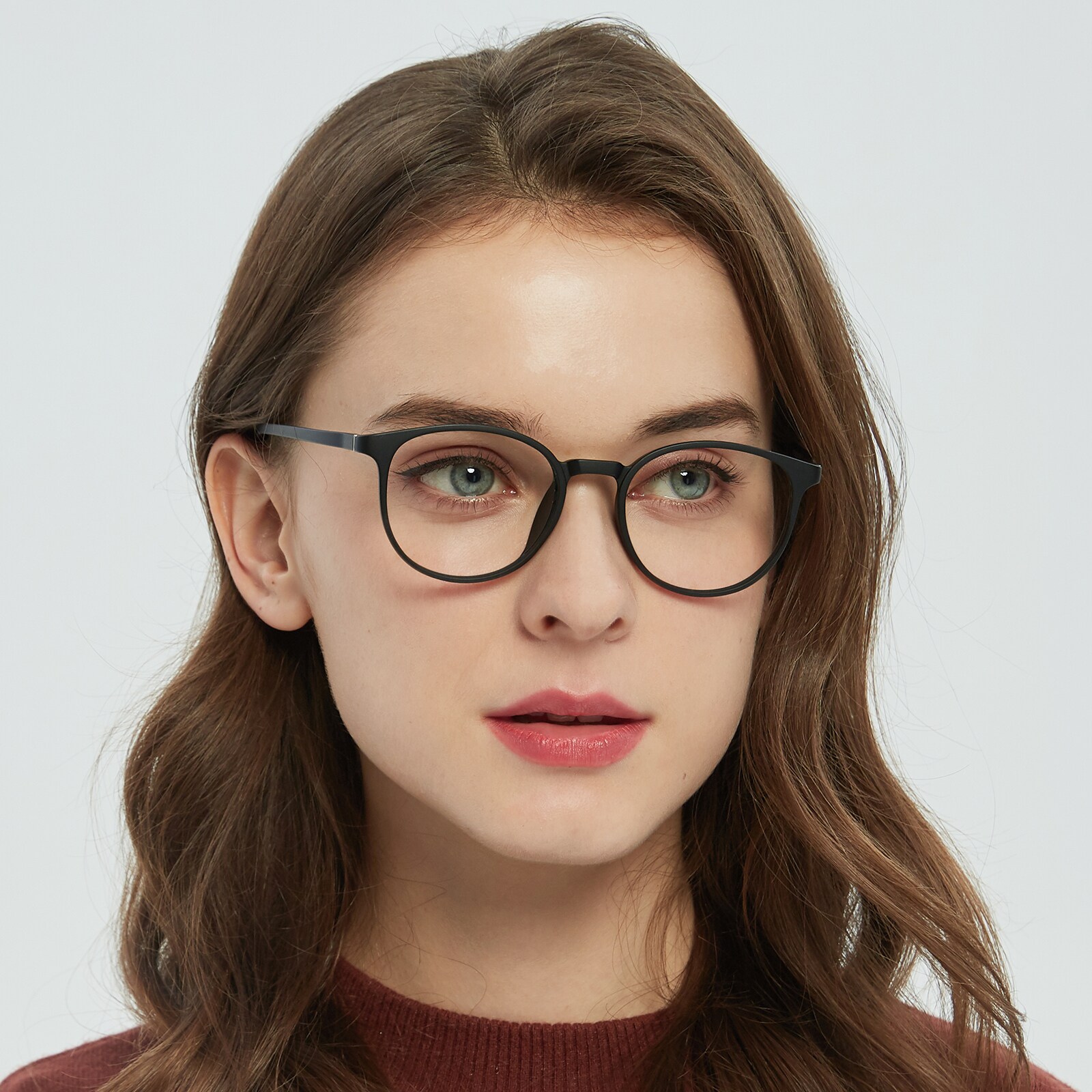 Round Eyeglasses, Full Frame Mblack TR90 - FP1830