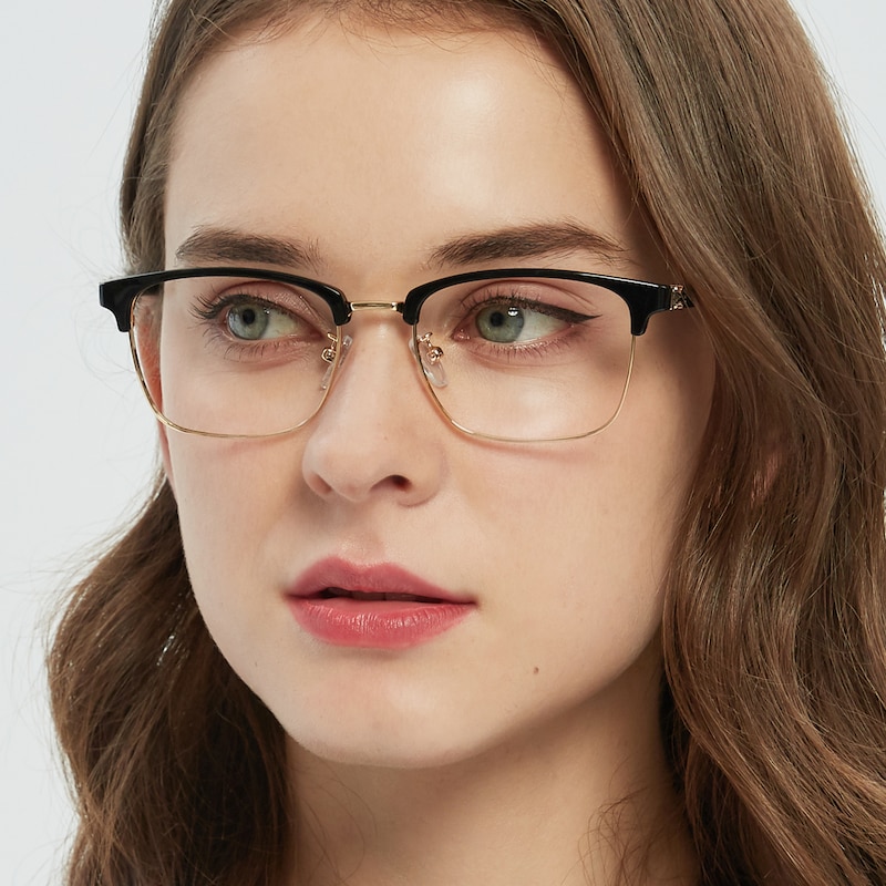 Libra Black/Golden Browline TR90 Eyeglasses