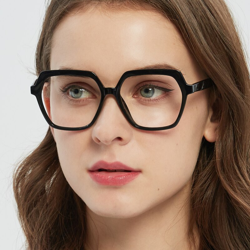 Irvine Black Polygon TR90 Eyeglasses