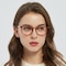 Abilene Brown/Silver Rectangle Acetate Eyeglasses