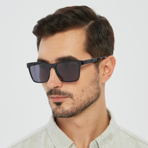 Spender Square Black Full-Frame TR90 Sunglasses | GlassesShop