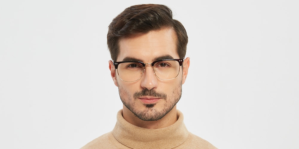 Hayden Brown Rectangle TR90 Eyeglasses