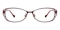 Amelia Red Oval Metal Eyeglasses