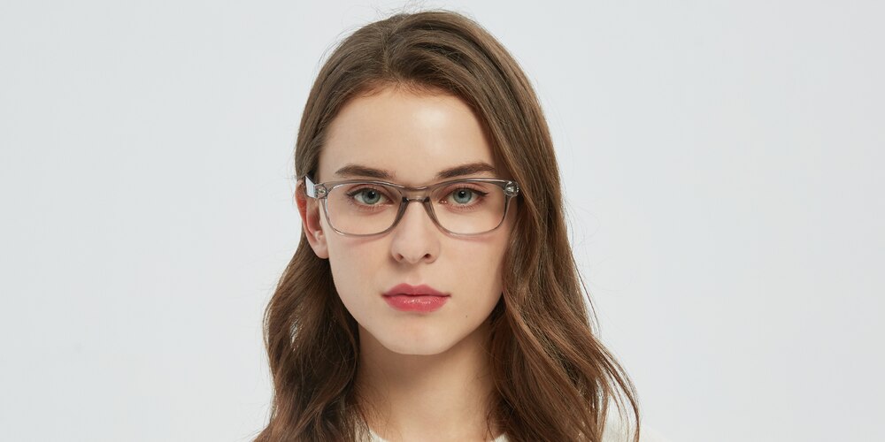 Arcadia Gray Horn TR90 Eyeglasses