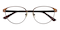Howard Brown Oval Metal Eyeglasses