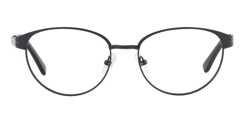 Howard Black Oval Metal Eyeglasses