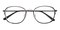 Colorado Black/Silver Oval Metal Eyeglasses