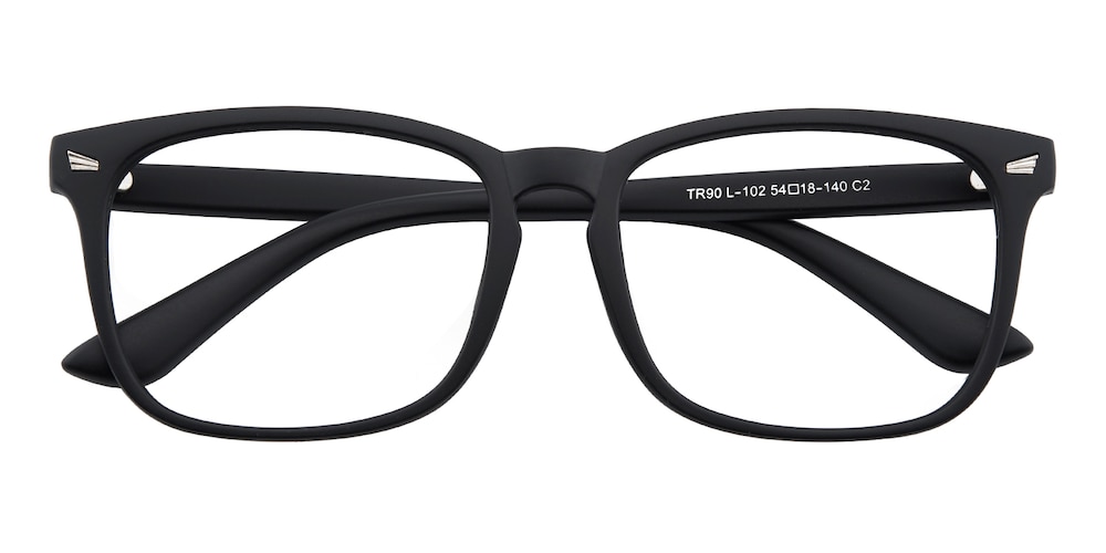 Indianapolis Black Rectangle TR90 Eyeglasses