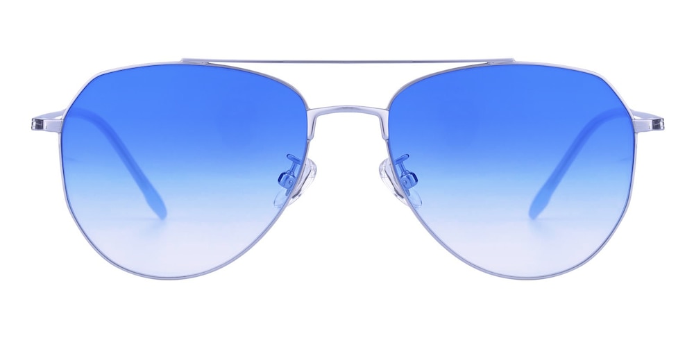 Eileen Silver Aviator Titanium Sunglasses