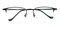 Sherman Black Rectangle Titanium Eyeglasses
