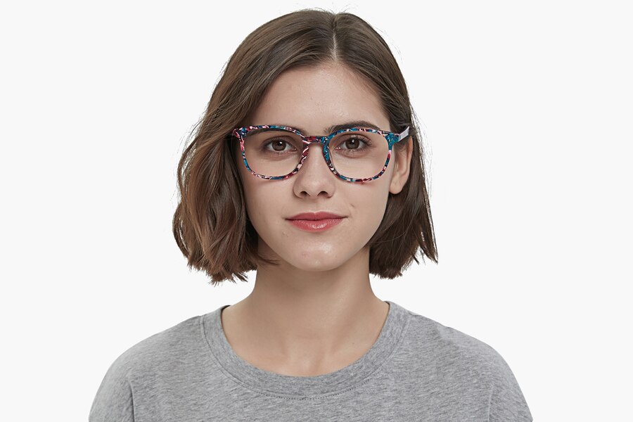 Pete Rectangle Multicolor Full-Frame Acetate Eyeglasses | GlassesShop
