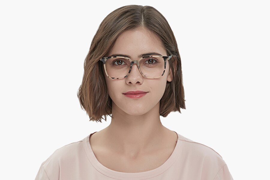 Prairie Rectangle Petal Tortoise FullFrame Acetate Eyeglasses