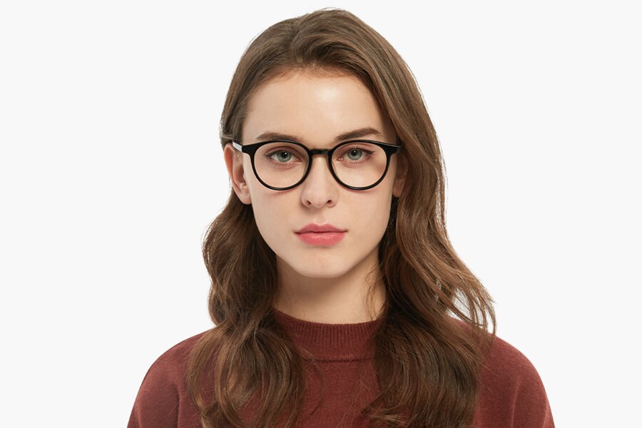 Joplin Round Black FullFrame Acetate Eyeglasses