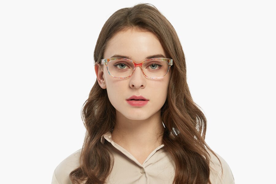 Rainbow Cat Eye Multicolor/Bubble FullFrame TR90 Eyeglasses