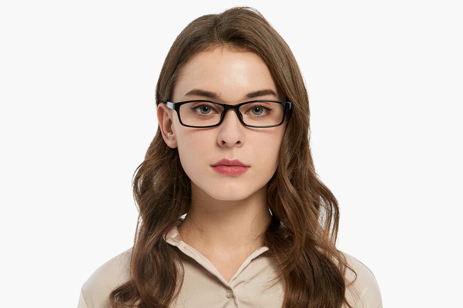 Arlene Rectangle Black Full-Frame TR90 Eyeglasses | GlassesShop