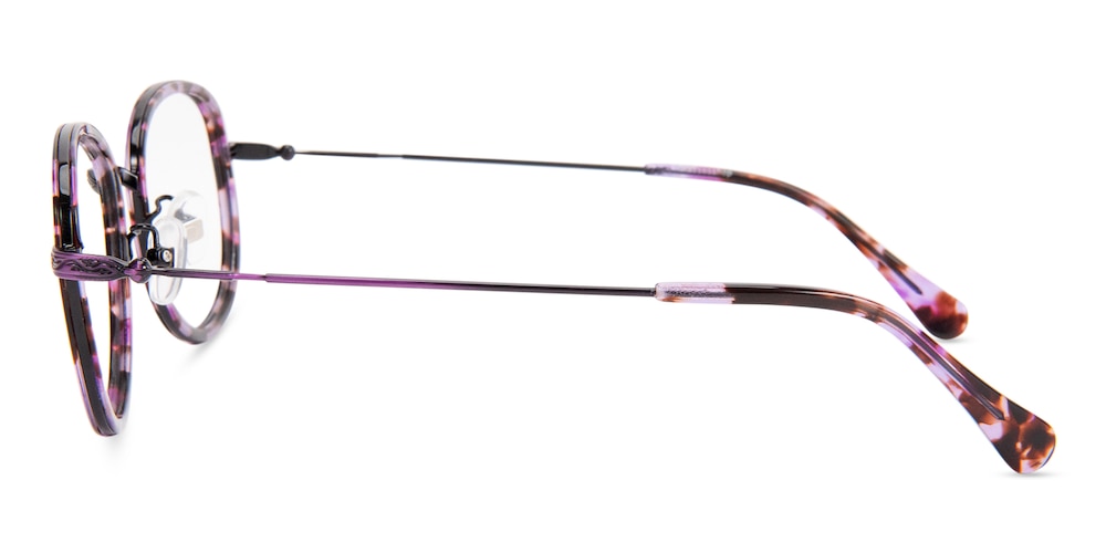 Solana Purple/Tortoise Oval Acetate Eyeglasses