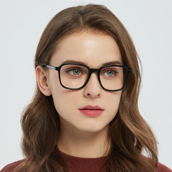 Gainesville Square Black Eyeglasses