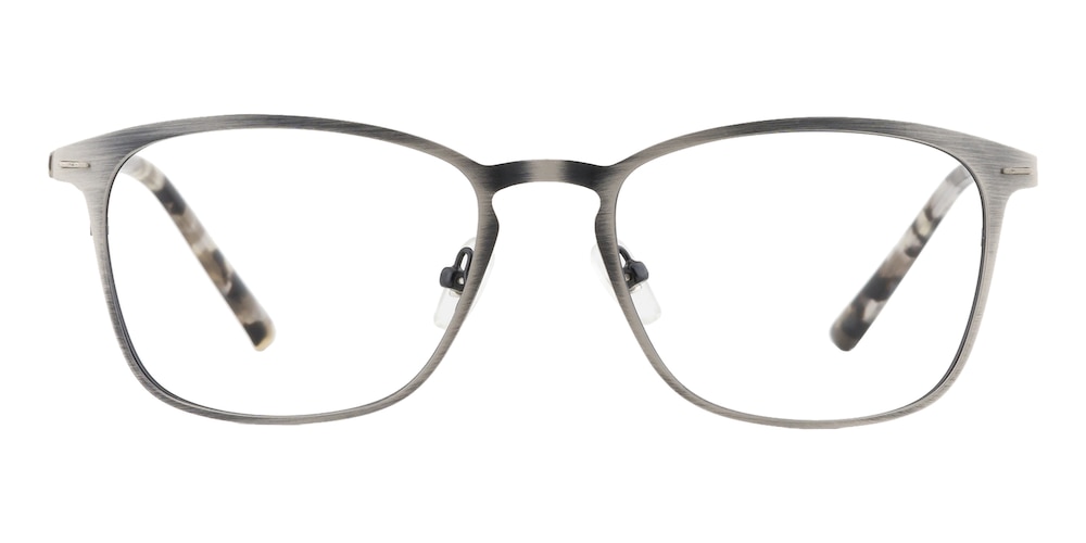 Leo Gunmetal Oval Metal Eyeglasses