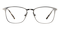 Leo Gunmetal Oval Metal Eyeglasses