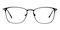 Leo Black Oval Metal Eyeglasses