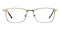 Adolph Golden Rectangle Metal Eyeglasses