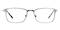 Adolph Gunmetal Rectangle Metal Eyeglasses