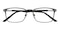 Adolph Black Rectangle Metal Eyeglasses