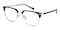 Jacksonville Black/golden Rectangle TR90 Eyeglasses