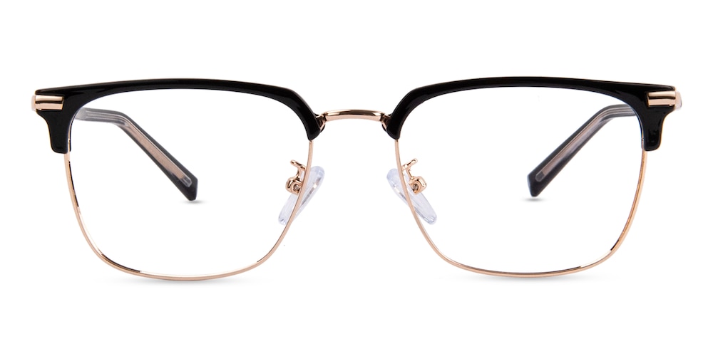 Jacksonville Black/golden Rectangle TR90 Eyeglasses