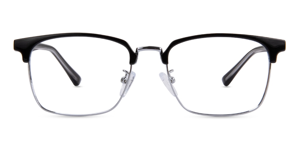 Bainbridge Black/Silver Rectangle TR90 Eyeglasses
