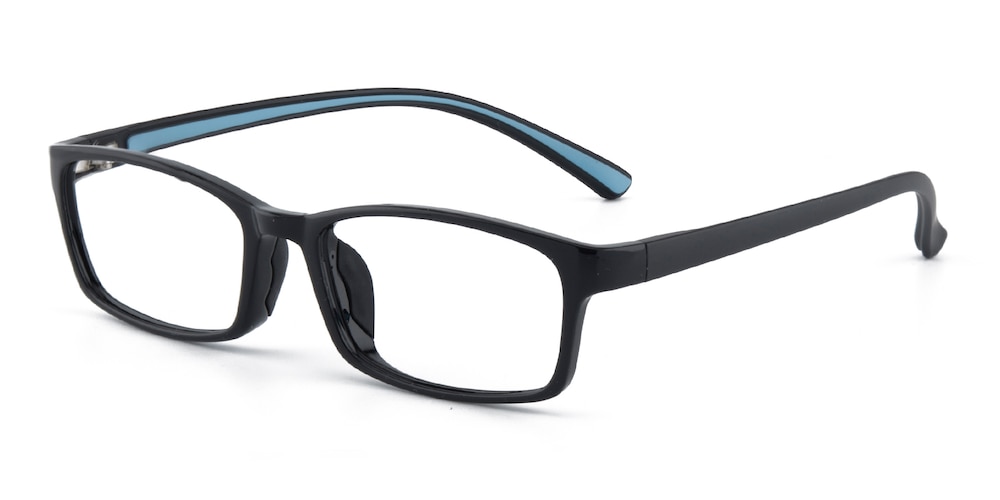 Naperville Black/Blue Rectangle TR90 Eyeglasses