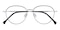 Bblythe Black/Silver Oval Titanium Eyeglasses