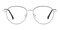 Bblythe Black/Silver Oval Titanium Eyeglasses