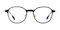 Virgo Black/Golden Polygon Acetate Eyeglasses