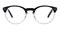 Alto Black/Crystal Round Acetate Eyeglasses