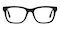 Baker Black Rectangle Acetate Eyeglasses