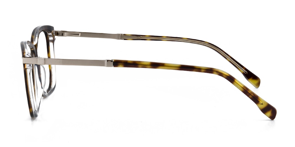 NewHaven Tortoise/Silver Rectangle Acetate Eyeglasses