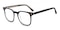 KeyWest Black/Crystal Square Acetate Eyeglasses