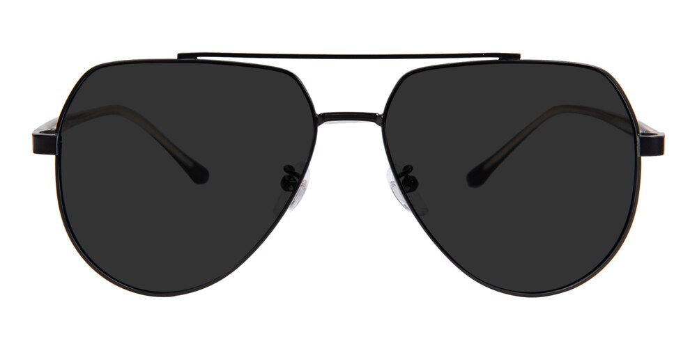 Kingston Black Aviator Metal Sunglasses