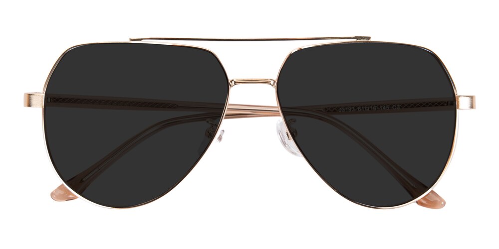 Kingston Golden Aviator Metal Sunglasses