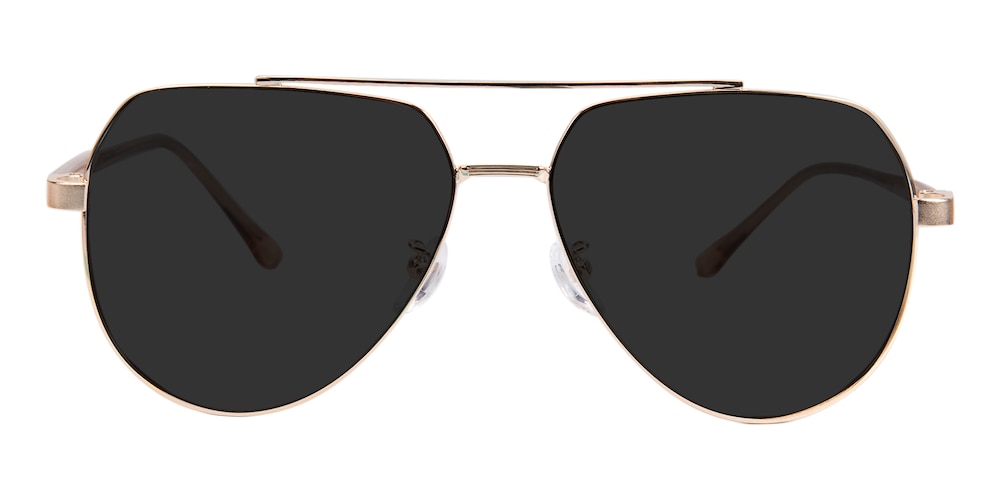Kingston Golden Aviator Metal Sunglasses