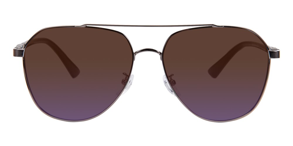 Bishop Gunmetal Aviator Metal Sunglasses