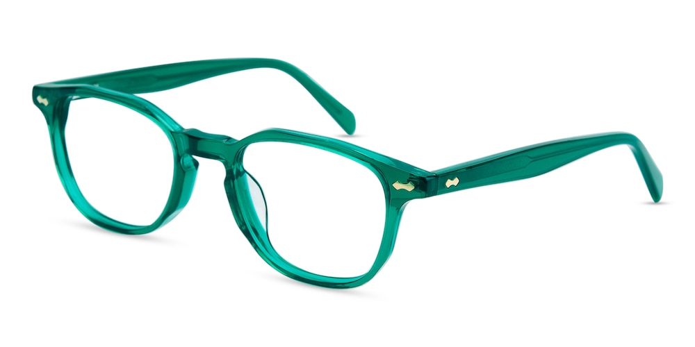 Norwalk Green Polygon Acetate Eyeglasses