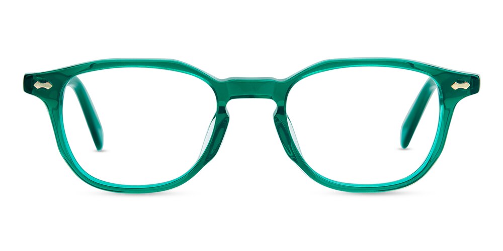 Norwalk Green Polygon Acetate Eyeglasses