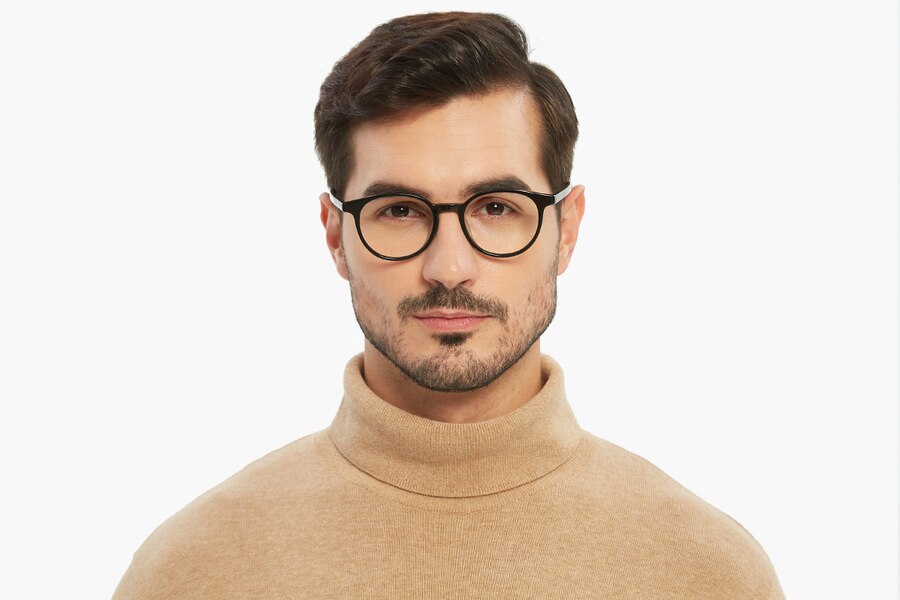 Joplin Round Black FullFrame Acetate Eyeglasses
