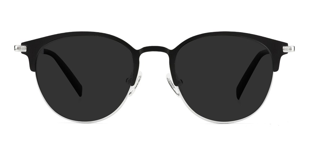 Jonesboro Black/Silver Round Metal Sunglasses
