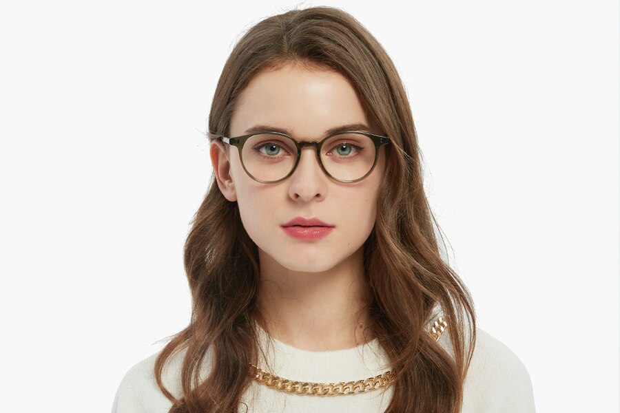 Joplin Round Green FullFrame Acetate Eyeglasses