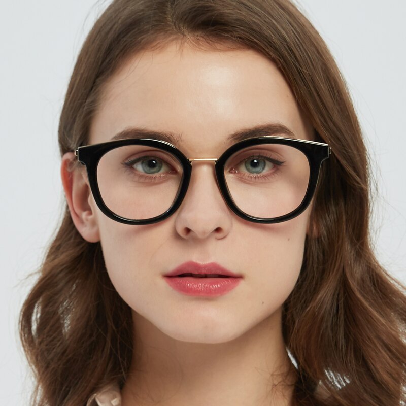 Florence Black Oval TR90 Eyeglasses