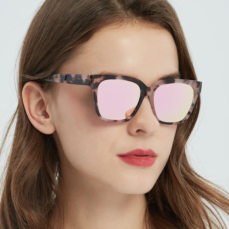 Teresa Petal Tortoise Square Acetate Sunglasses