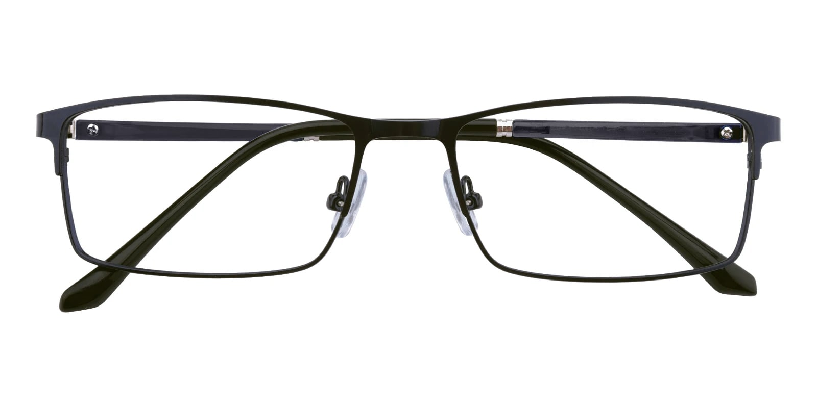 Rectangle Eyeglasses, Full Frame Blue Metal - FM1285
